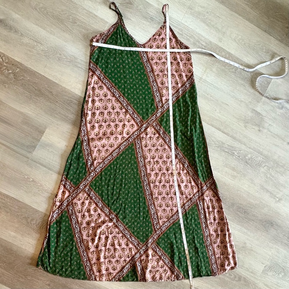 NATURAL LIFE Green and Pink Patchwork Maxi Dress - Picture 11 of 13